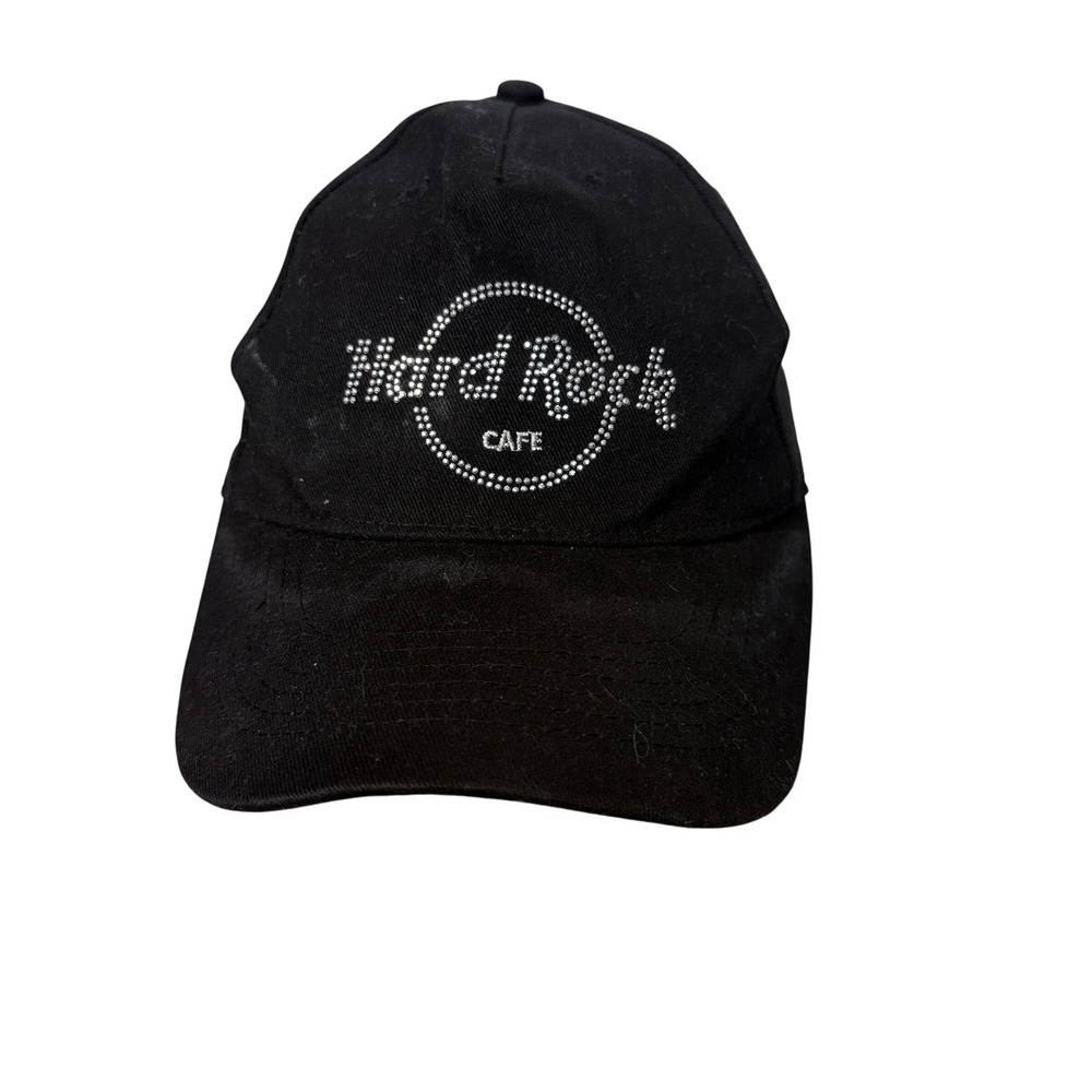 Hard Rock Cafe Baseball Cap Unisex OS Black Rhinestone Nassau Bahamas Hat